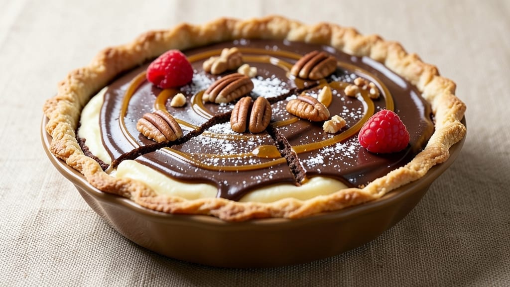 Baker's Sweet German Chocolate Pie Recipe: Coffee-Infused Fudge Swirls and Walnut Crunch