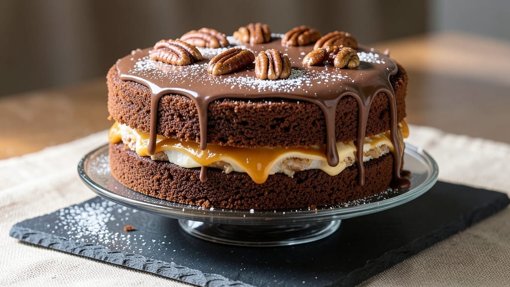Bobby Flay's German Chocolate Cake Recipe: Triple-Layered Fudge and Walnut Bliss