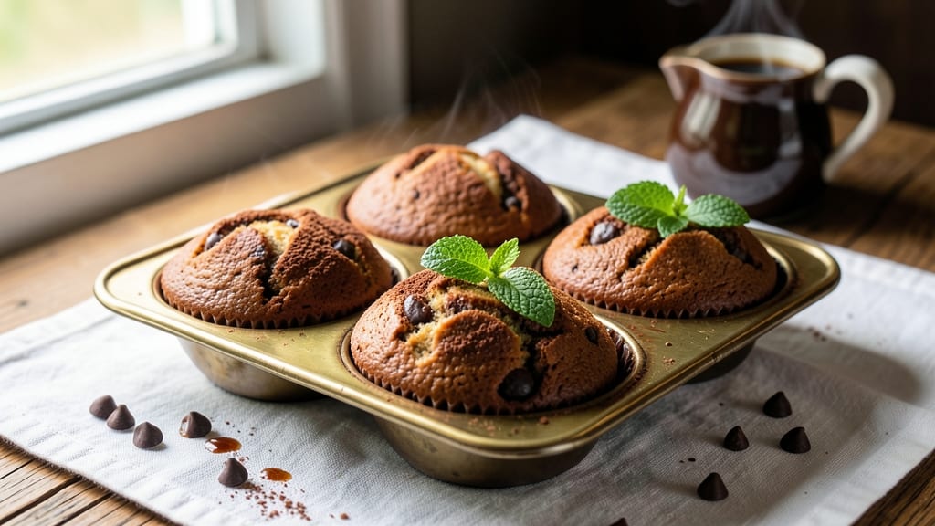 Bakery-Style Chocolate Muffins Recipe: Fluffy Tops and Fudgy Cores