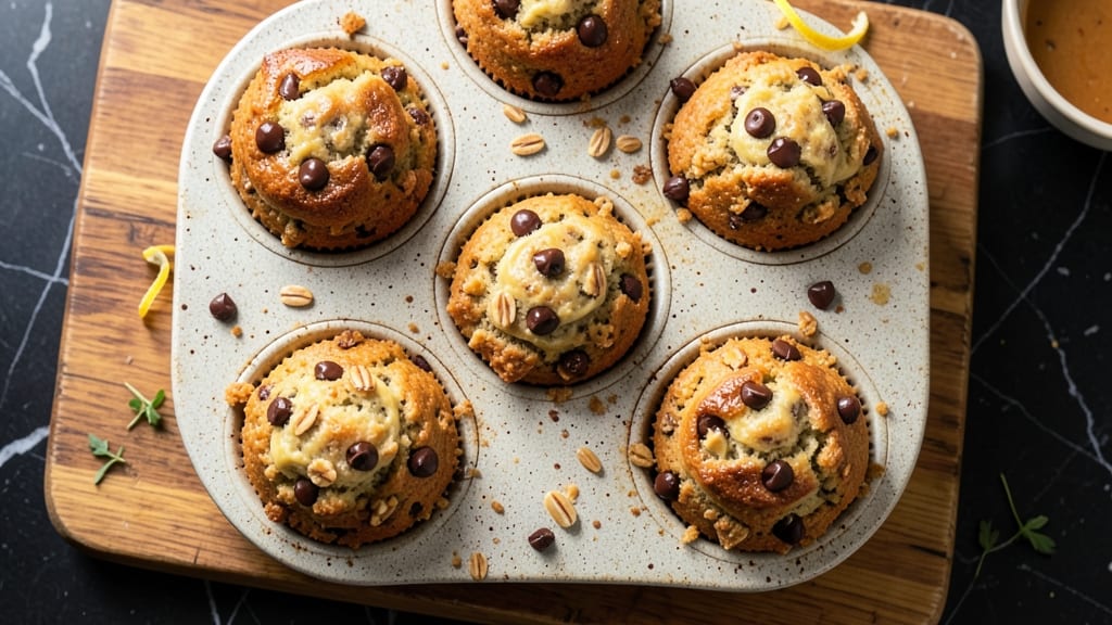 Banana Chocolate Chip Oatmeal Muffins Recipe: Moist Cakes With Hidden Banana Boost