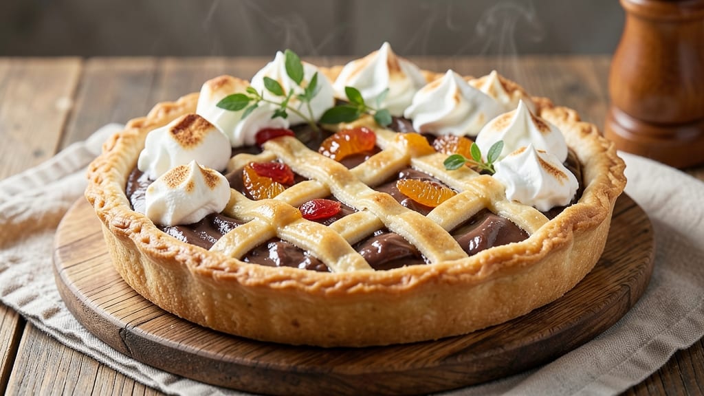 Bishop's Buffet Chocolate Ambrosia Pie Recipe: Coffee-Infused Fudge Swirls and Buttery Crunch