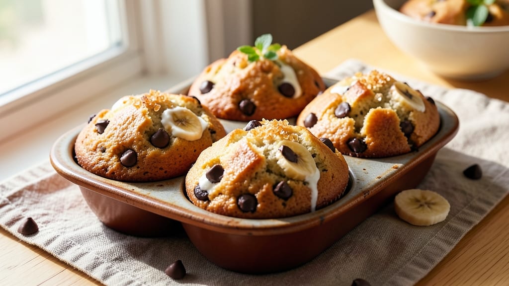 Banana Chocolate Chip Yogurt Muffin Recipe: Fluffy Crunch With Secret Yogurt Moisture