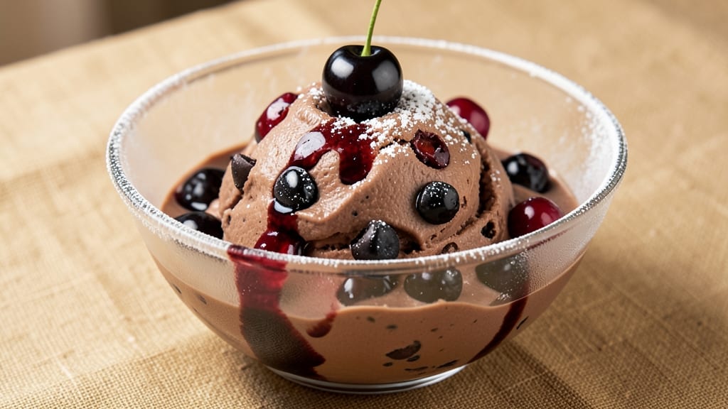Black Cherry Chocolate Chip Ice Cream Recipe: Tart Fruity Swirls and Melty Chunks
