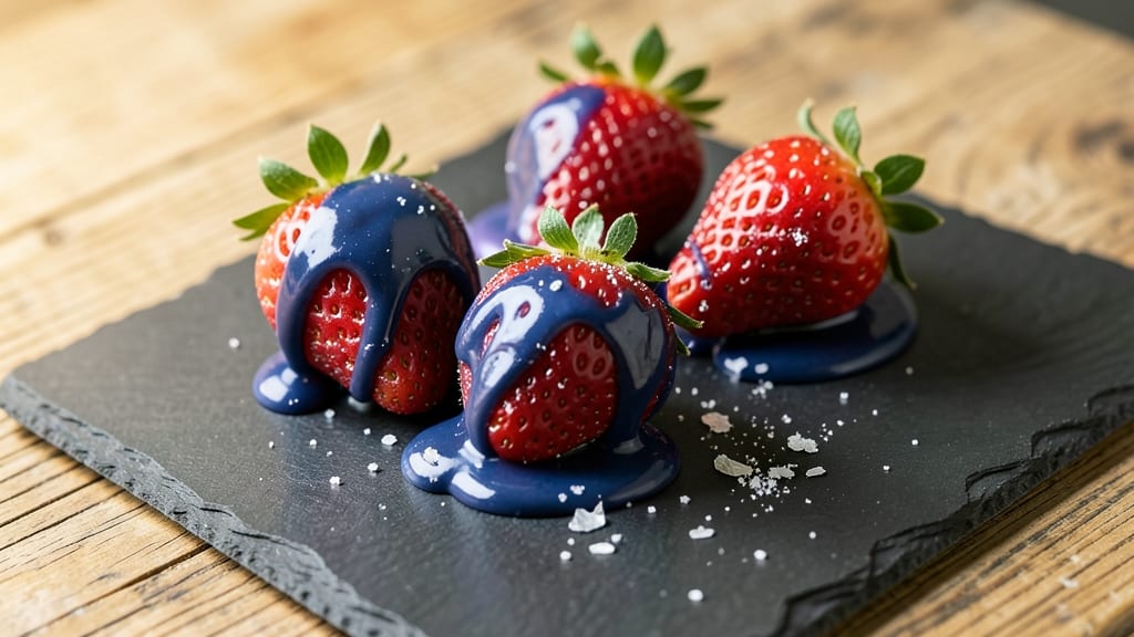 Blue Chocolate Covered Strawberries Recipe: Velvety Ganache Drips and Crisp Berries