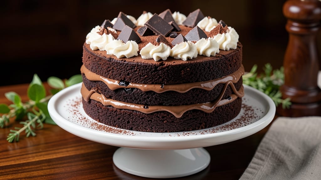 Bakery Chocolate Cake Recipe: Triple-Layered Height With Buttery Coffee Crunch