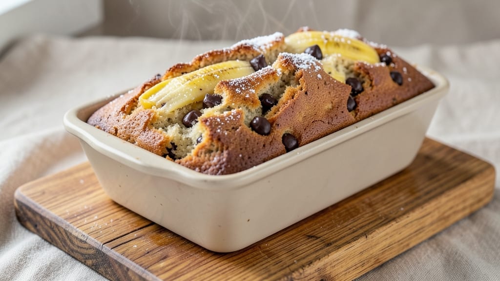 Banana Bread Loaf Recipe With Chocolate Chips: Triple-Layered Moistness and Melty Bites