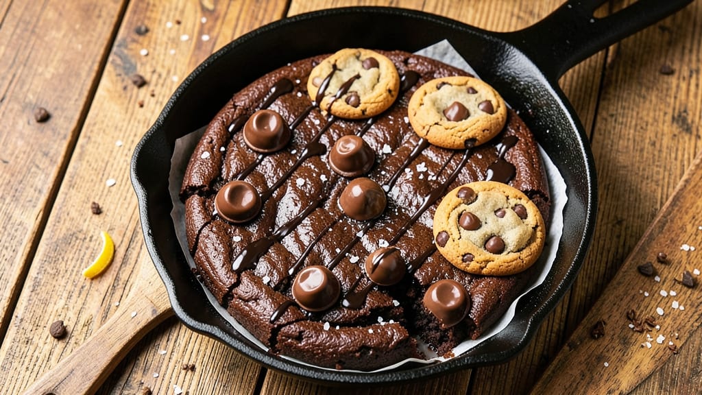 Brownie Chocolate Chip Cookie Peanut Butter Cup Recipe: Triple-Layered Indulgence in One Pan