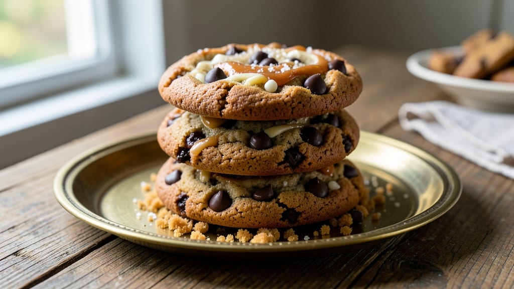 Chewy Triple Chocolate Chip Cookies Recipe: Fudgy Cracks and Warm Spiced Depth